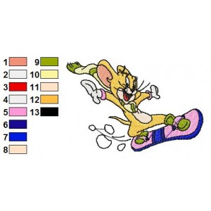 Tom and Jerry Embroidery Design 5